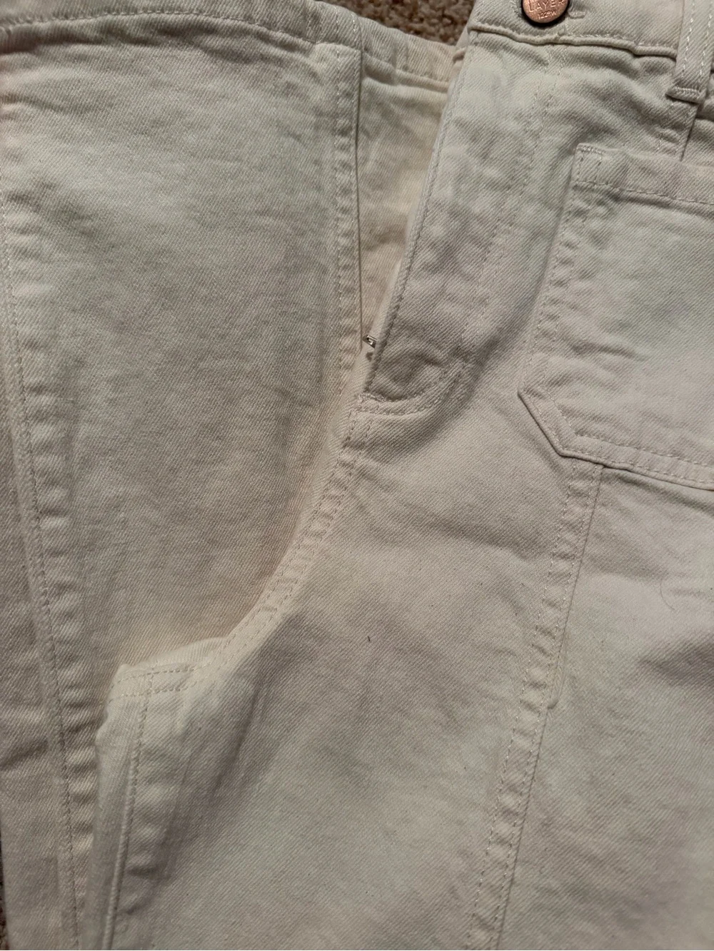 Marine layer Archive Flare Jeans In ecru white Size 2